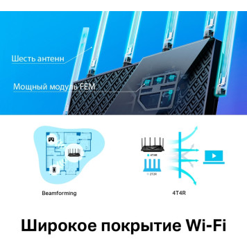 Роутер беспроводной TP-Link Archer AX5400 AX5400 10/100/1000BASE-TX черный -6