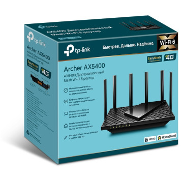 Роутер беспроводной TP-Link Archer AX5400 AX5400 10/100/1000BASE-TX черный -2