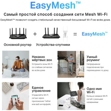 Роутер беспроводной TP-Link Archer AX5400 AX5400 10/100/1000BASE-TX черный -8