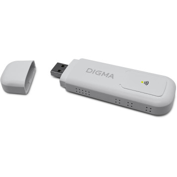 Модем 3G/4G Digma Dongle WiFi DW1960 USB Wi-Fi Firewall +Router внешний белый -3