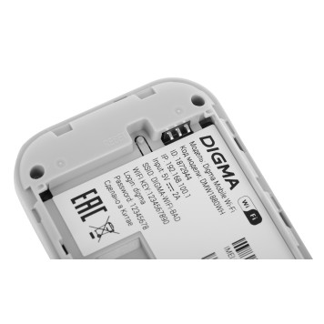 Модем 3G/4G Digma Mobile WiFi DMW1880 micro USB Wi-Fi Firewall +Router внешний белый -7