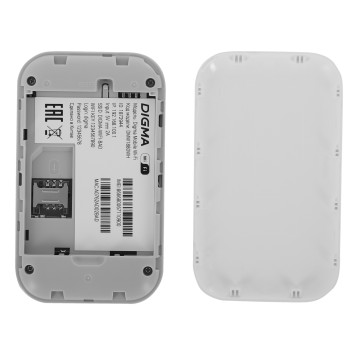 Модем 3G/4G Digma Mobile WiFi DMW1880 micro USB Wi-Fi Firewall +Router внешний белый -6