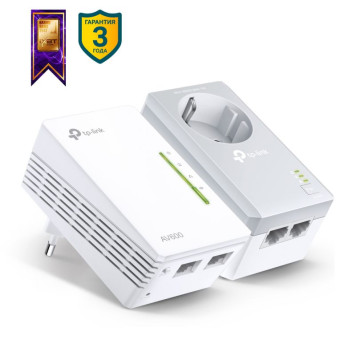 Сетевой адаптер HomePlug AV/Wi-Fi TP-Link TL-WPA4226KIT N300 Ethernet (ант.внутр.) 2ант. (упак.:2шт) -6