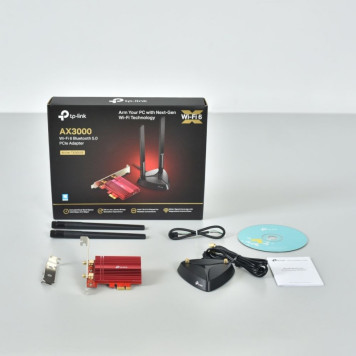 Сетевой адаптер WiFi + Bluetooth TP-Link Archer TX3000E AX3000 PCI Express (ант.внеш.съем) 2ант. -7