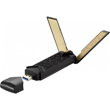 Сетевой адаптер Wi-Fi Asus USB-AX56 AX1800 USB 3.0 (ант.внеш.несъем.) 2ант. 