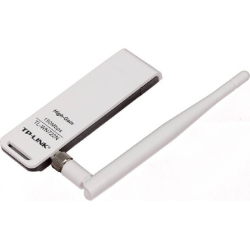 Сетевой адаптер WiFi TP-Link TL-WN722N N150 USB 2.0 (ант.внеш.съем) 1ант. 