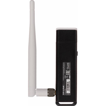 Сетевой адаптер WiFi TP-Link TL-WN722N N150 USB 2.0 (ант.внеш.съем) 1ант. -2