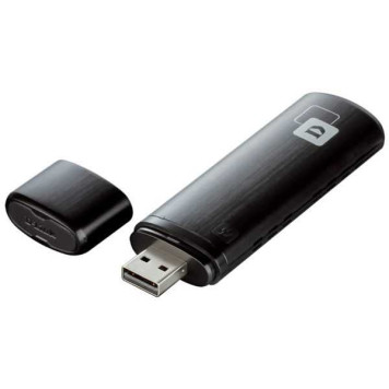 Сетевой адаптер WiFi D-Link DWA-182/RU/E1A USB 3.0 (ант.внутр.) 1ант. -2