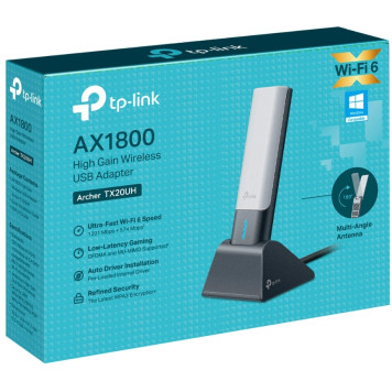 Сетевой адаптер Wi-Fi TP-Link Archer TX20UH AX1800 USB 3.0 (ант.внеш.несъем.) 2ант. (упак.:1шт) -2