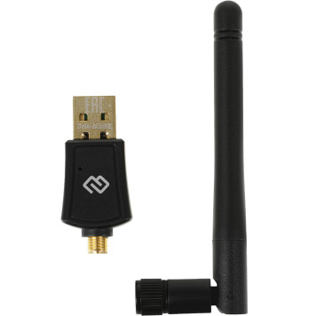 Сетевой адаптер WiFi Digma DWA-AC600E AC600 USB 2.0 (ант.внеш.съем) 1ант. (упак.:1шт) -2