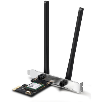 Сетевой адаптер Wi-Fi + Bluetooth Mercusys MA80XE AX3000 PCI Express (ант.внеш.несъем.) 2ант. 