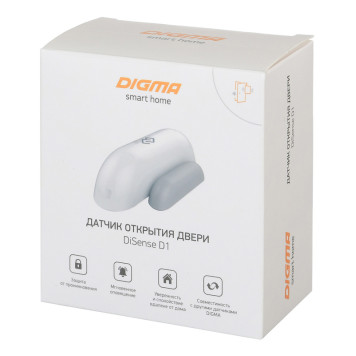 Датчик открытия двери/окна Digma DiSense D1 (DSD1) белый -1