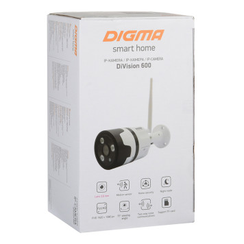 Видеокамера IP Digma DiVision 600 3.6-3.6мм цветная корп.:белый/черный -3